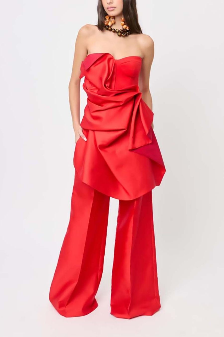 Bustier strapless con copas estructuradas y varillas